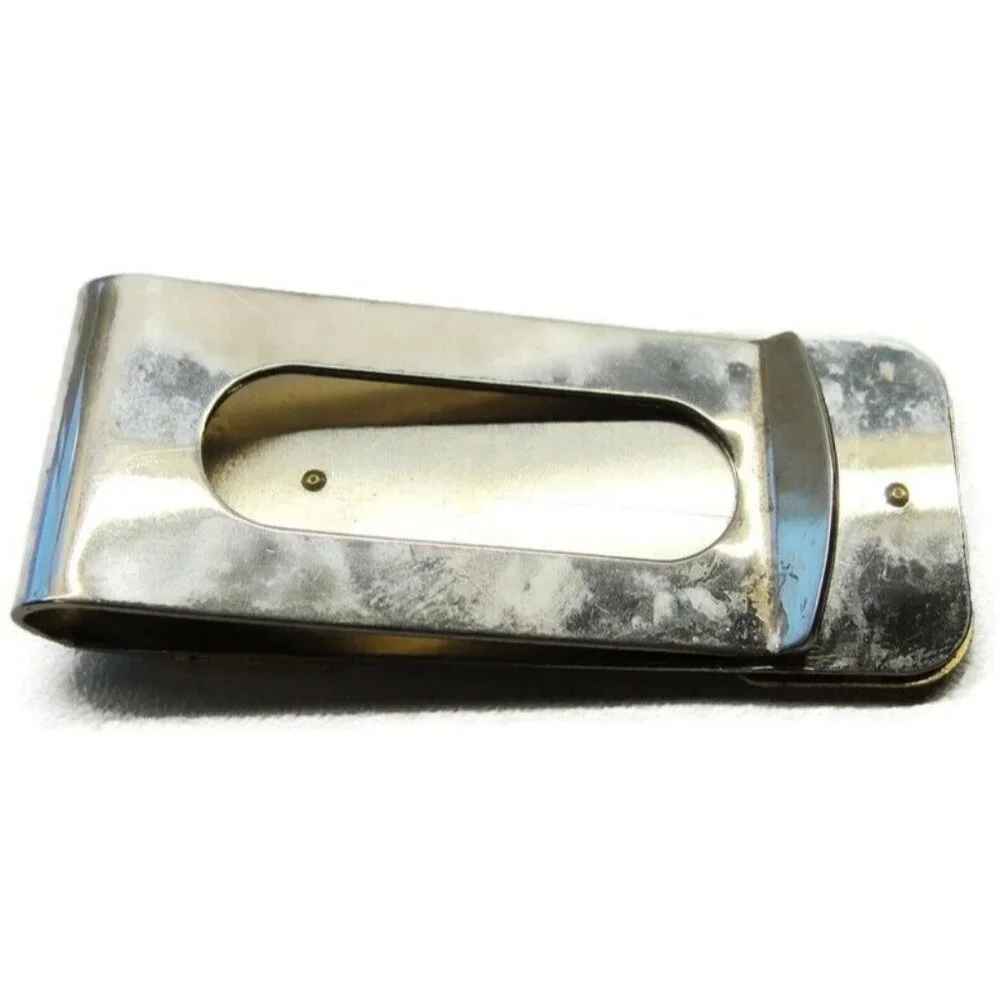 Monogrammed Money Clip Stainless Steel Gold Tone 